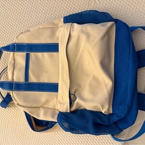 Lands end Canvas Backpack for Men — Blue and Cream